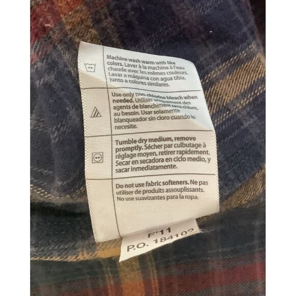 Carhartt Mens 2XL Plaid Flannel Button-Up Shirt 100% Cotton Long Sleeve - Picture 8 of 8